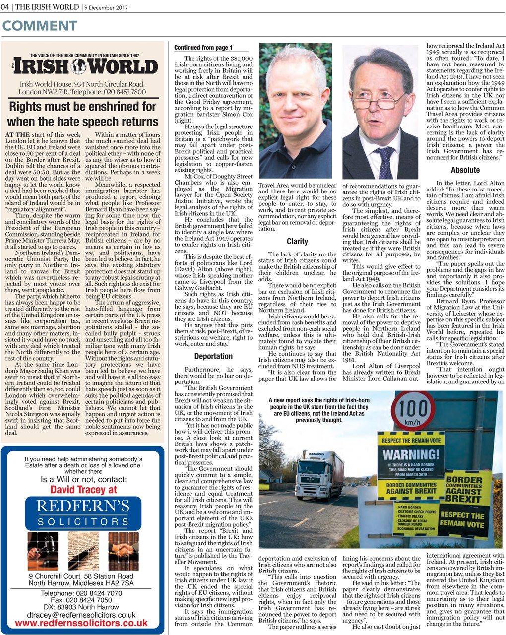 Irish World Preview Pages