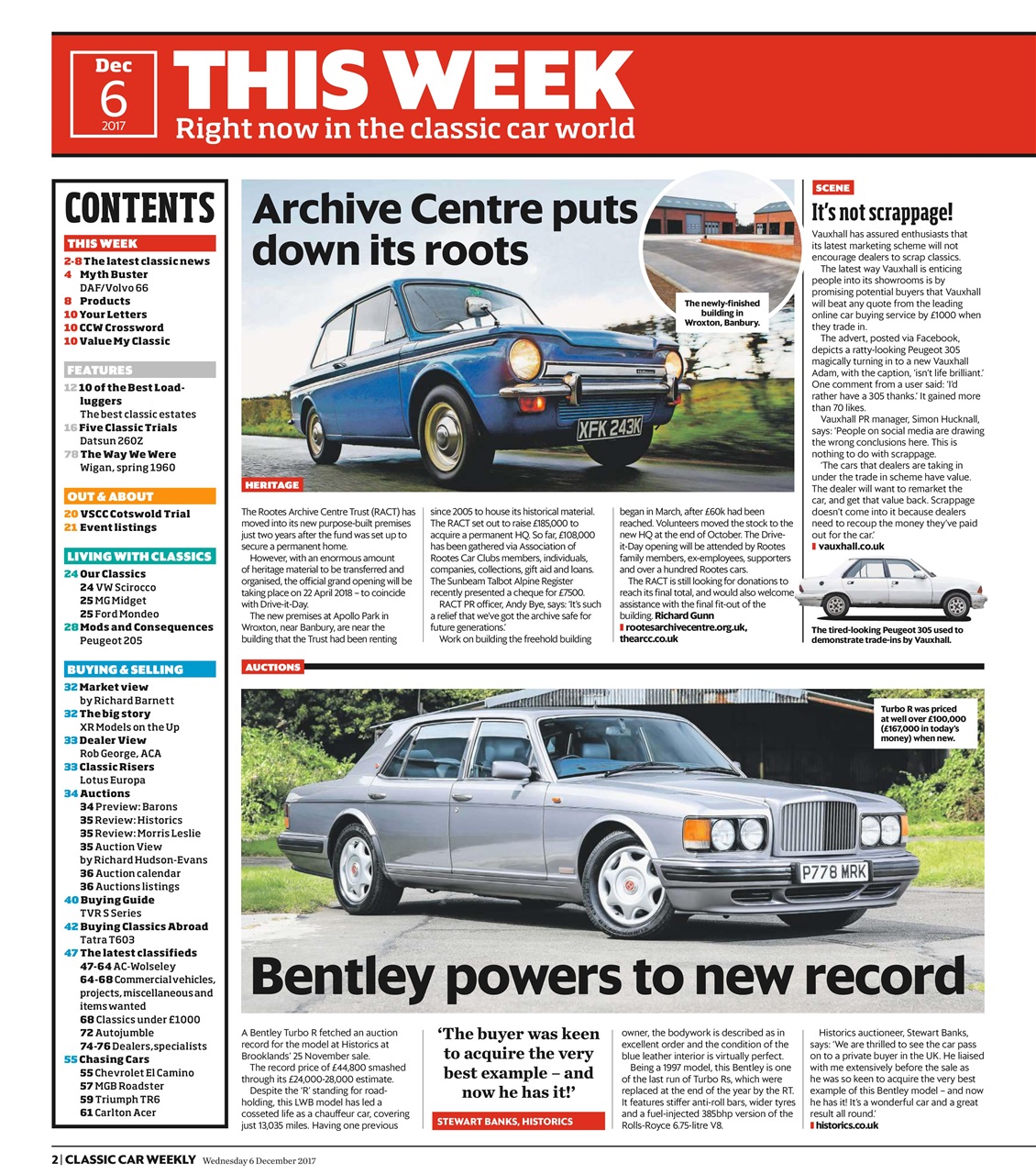 Classic Car Weekly Preview Pages