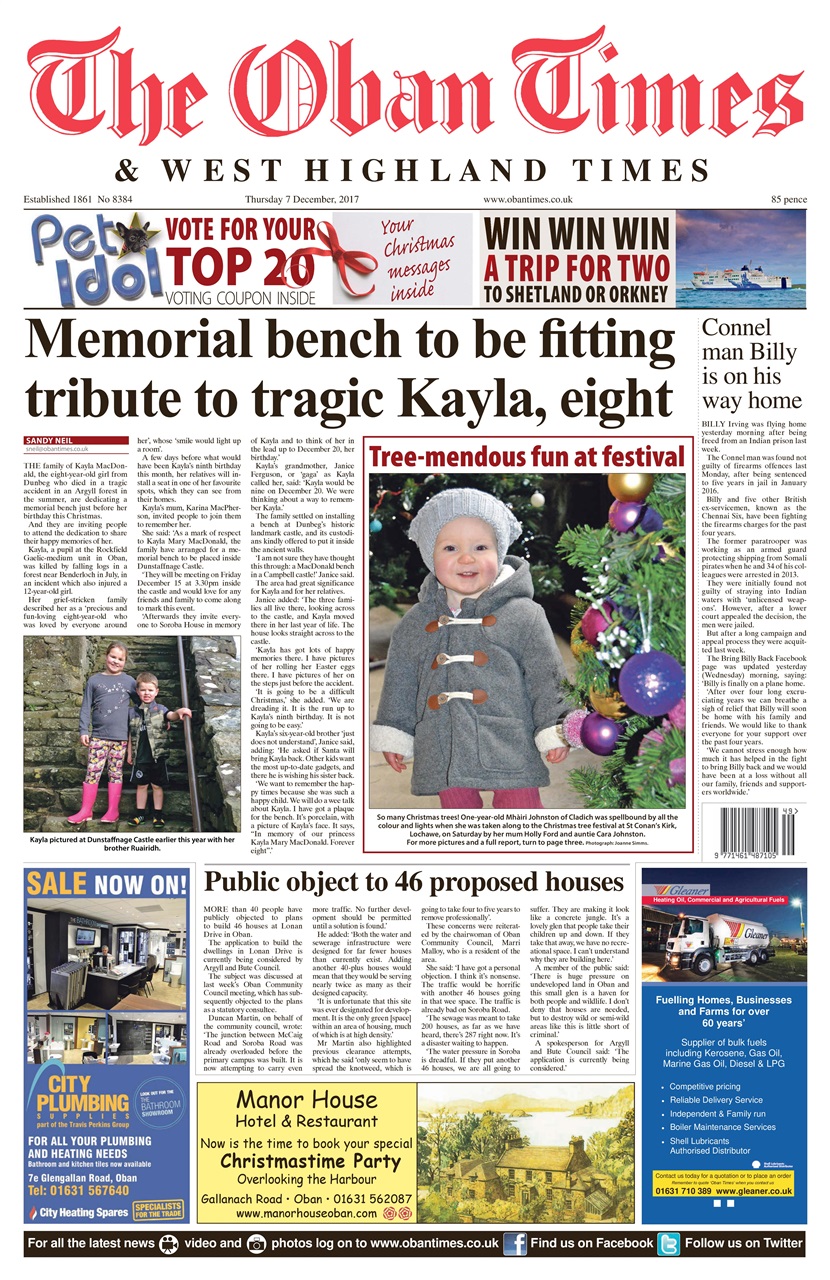 The Oban Times & Lochaber Times Preview Pages