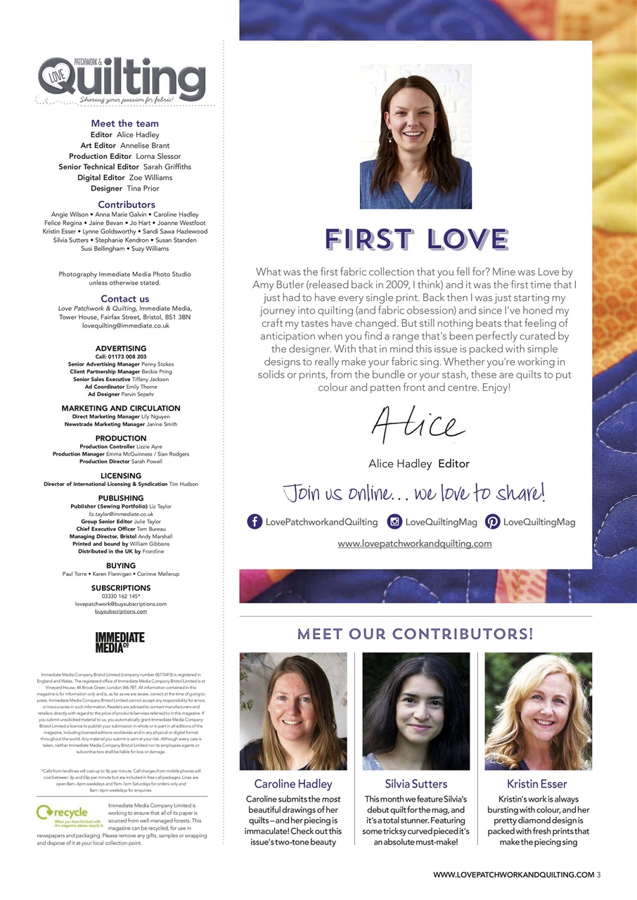 Love Patchwork & Quilting Preview Pages