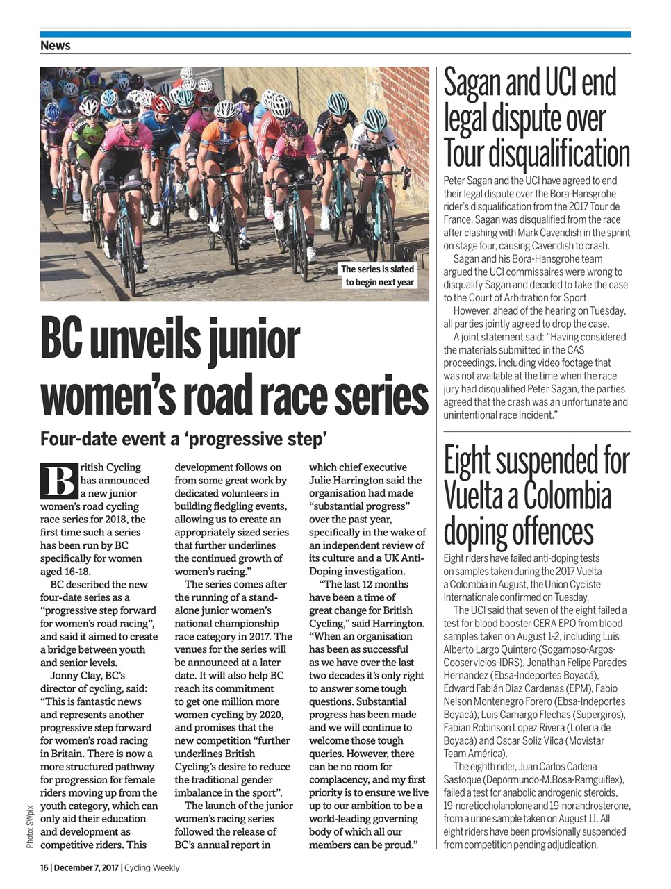 Cycling Weekly Preview Pages