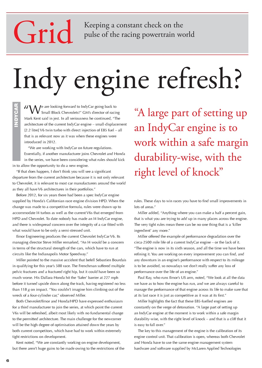Race Engine Technology Preview Pages