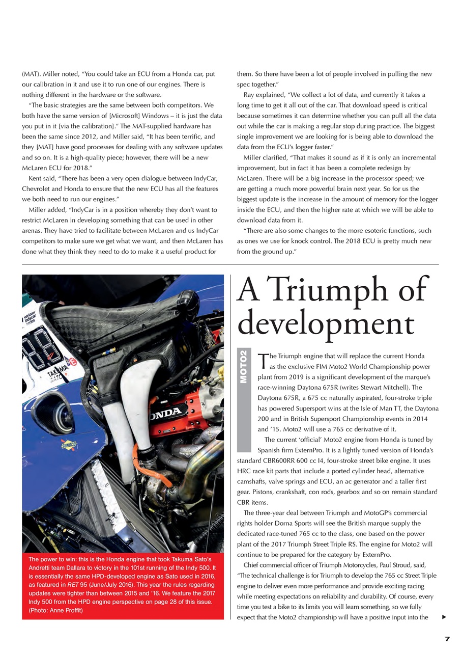 Race Engine Technology Preview Pages
