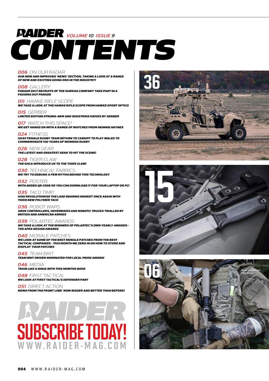 Raider Preview Pages