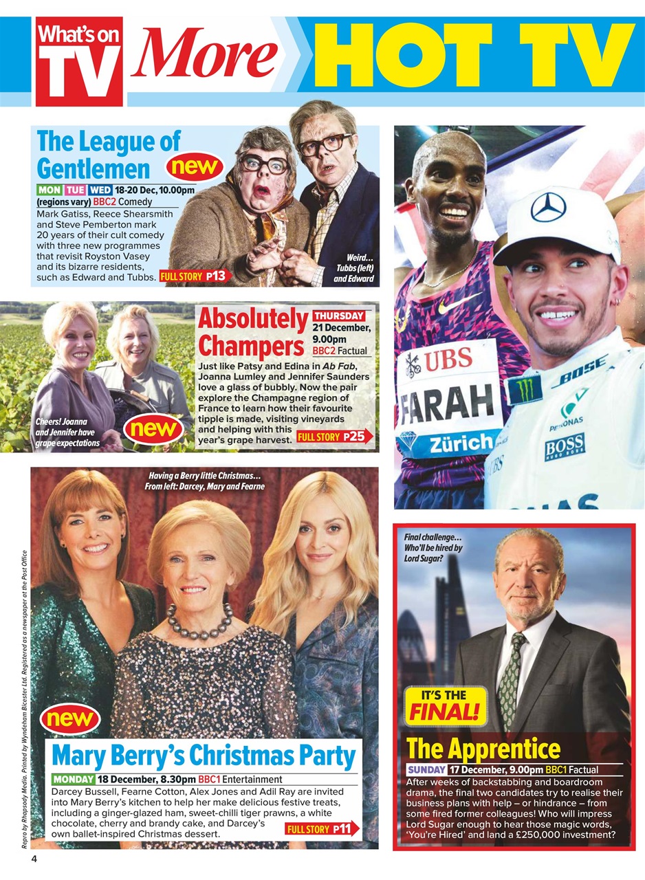 What's on TV Preview Pages