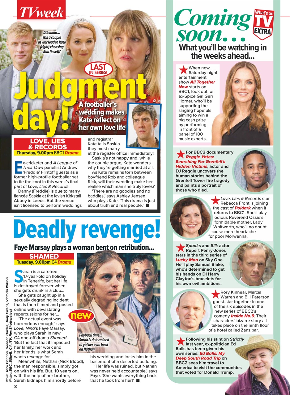 What's on TV Preview Pages