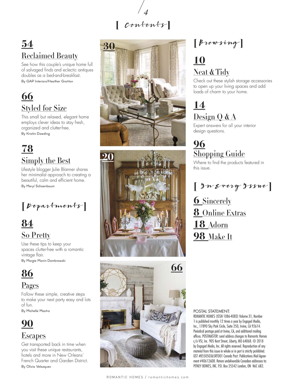 Romantic Homes Preview Pages