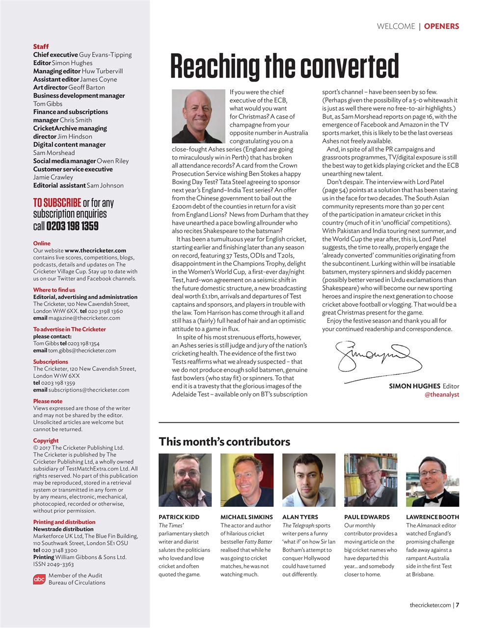 The Cricketer Magazine Preview Pages