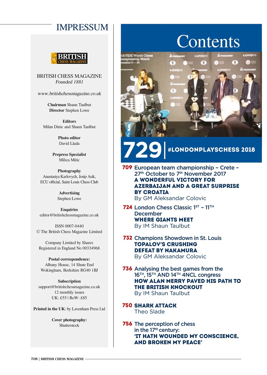 British Chess Magazine Preview Pages