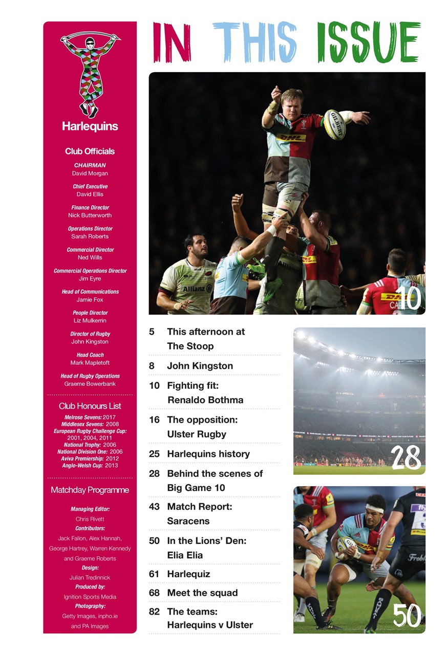 Harlequins Preview Pages