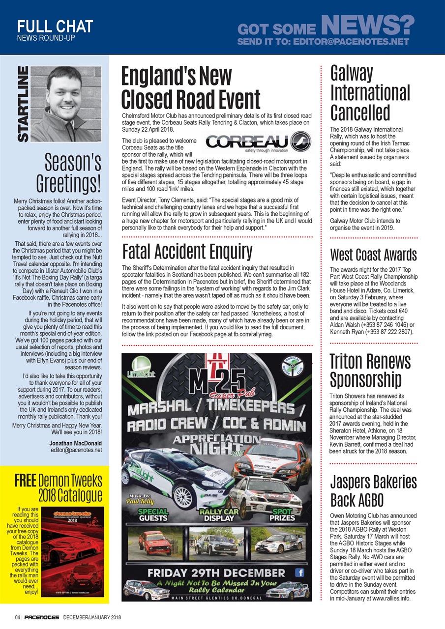 Pacenotes Rally magazine Preview Pages