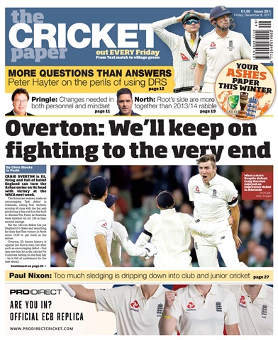 The Cricket Paper issue 8th December 2017