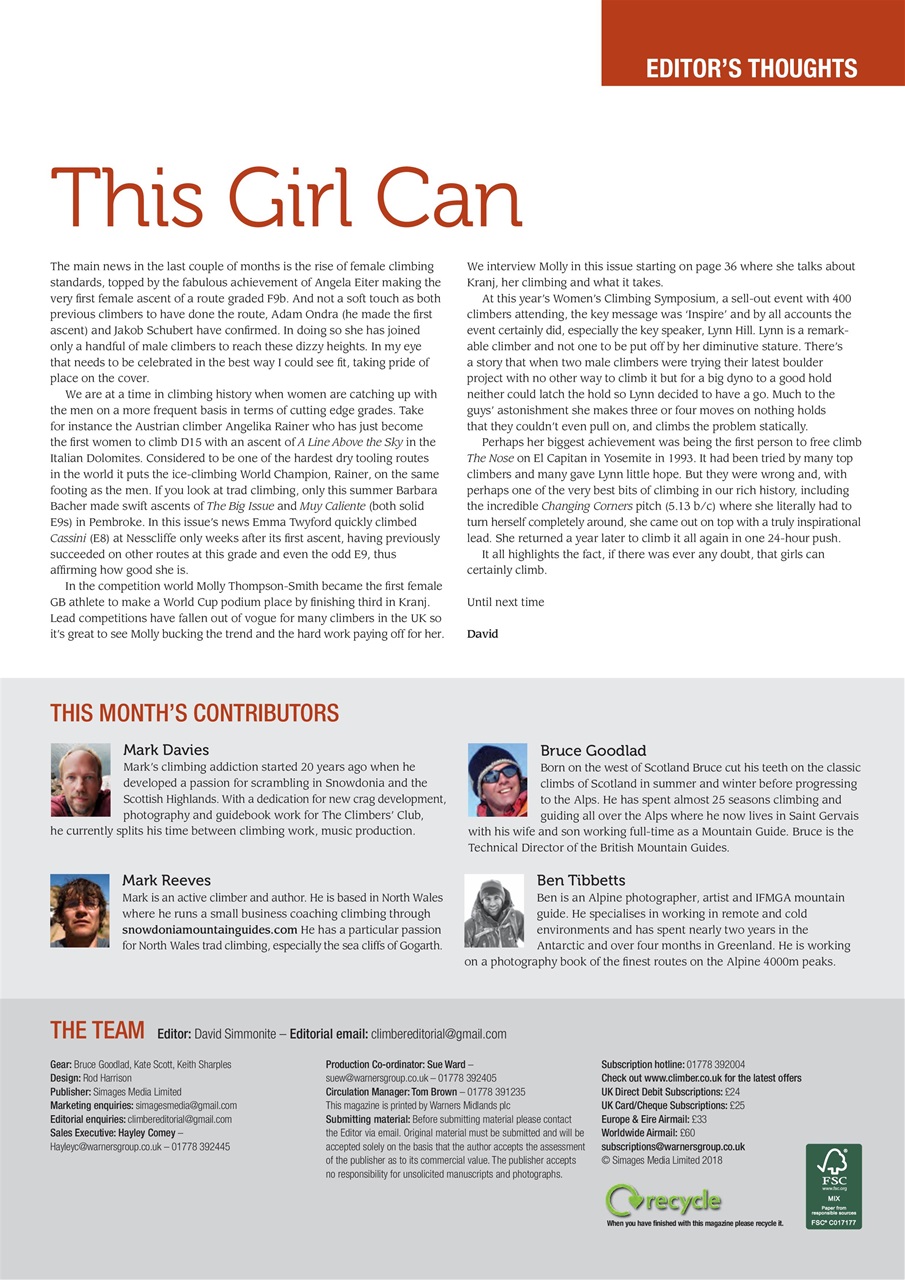 Climber Preview Pages