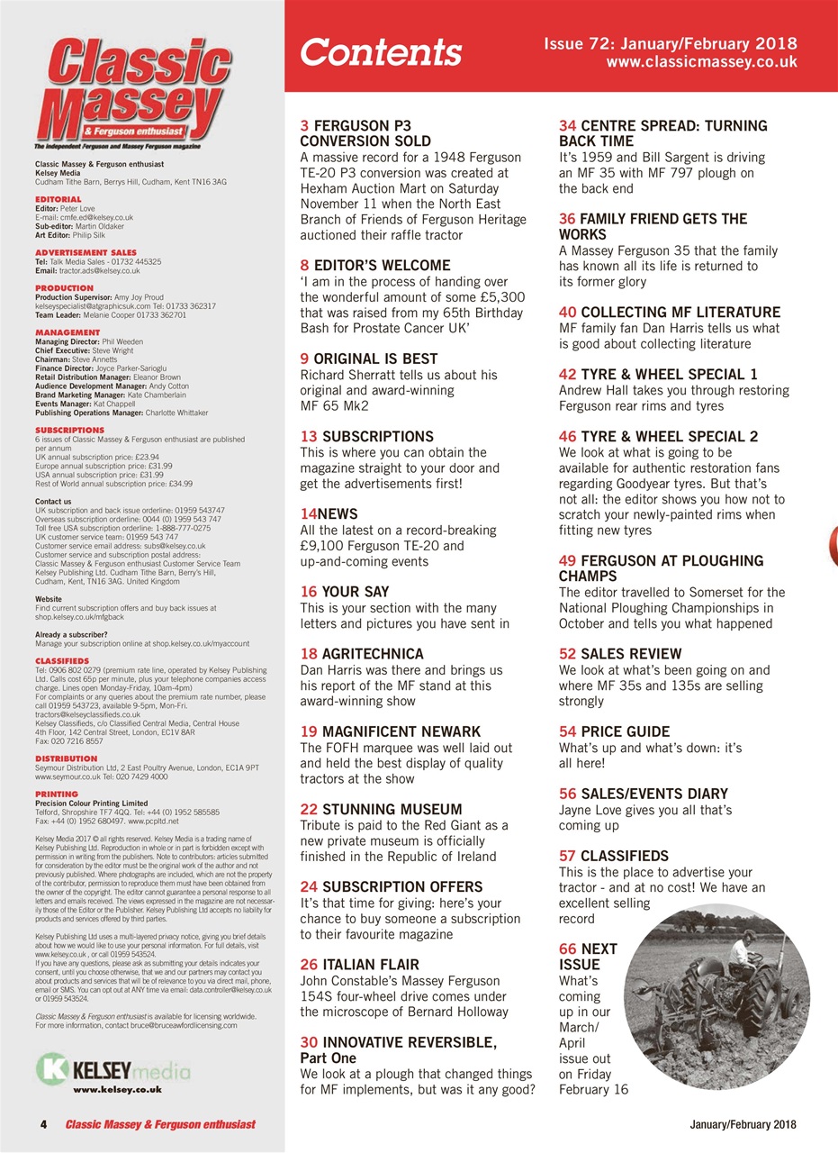 Classic Massey Preview Pages