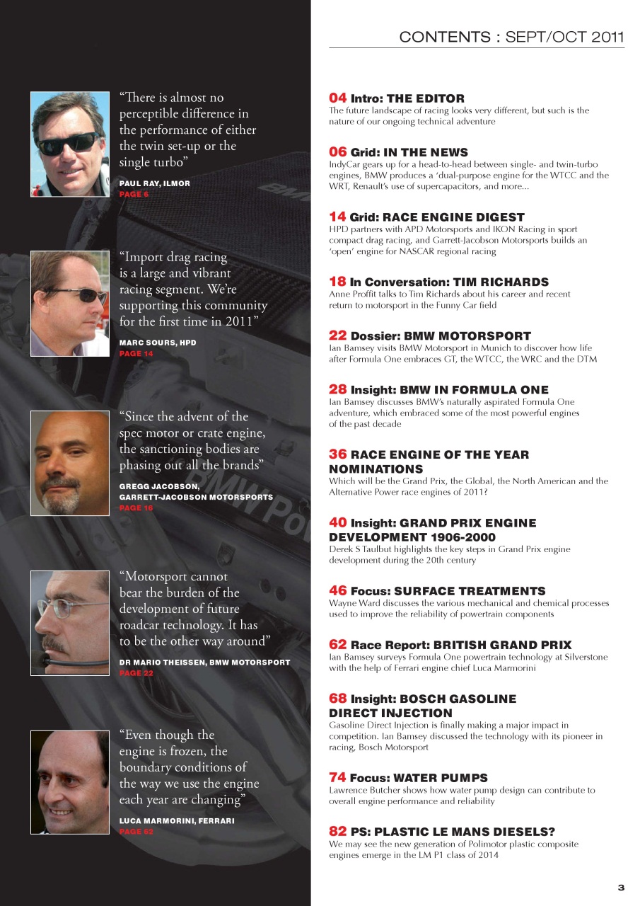 Race Engine Technology Preview Pages