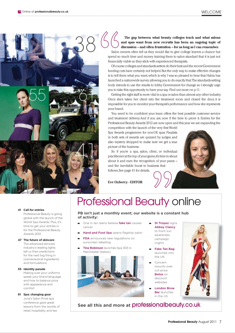Professional Beauty Preview Pages