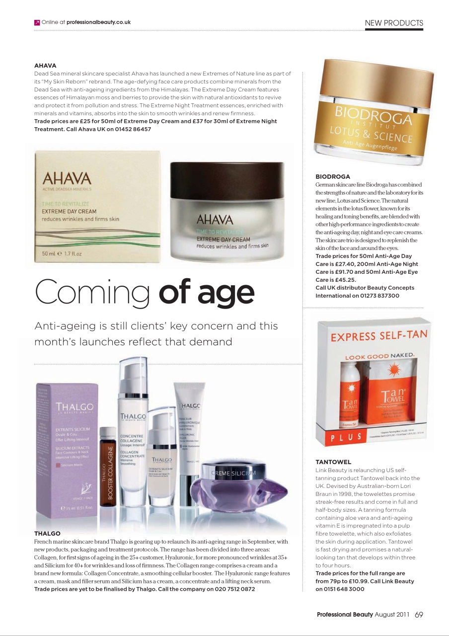 Professional Beauty Preview Pages