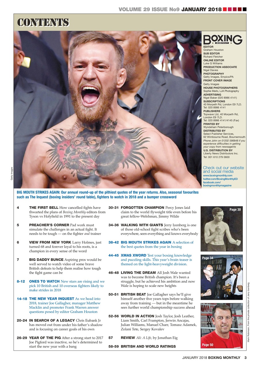 Boxing Monthly Preview Pages