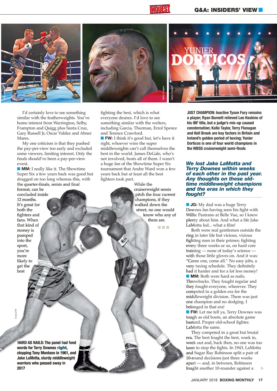 Boxing Monthly Preview Pages