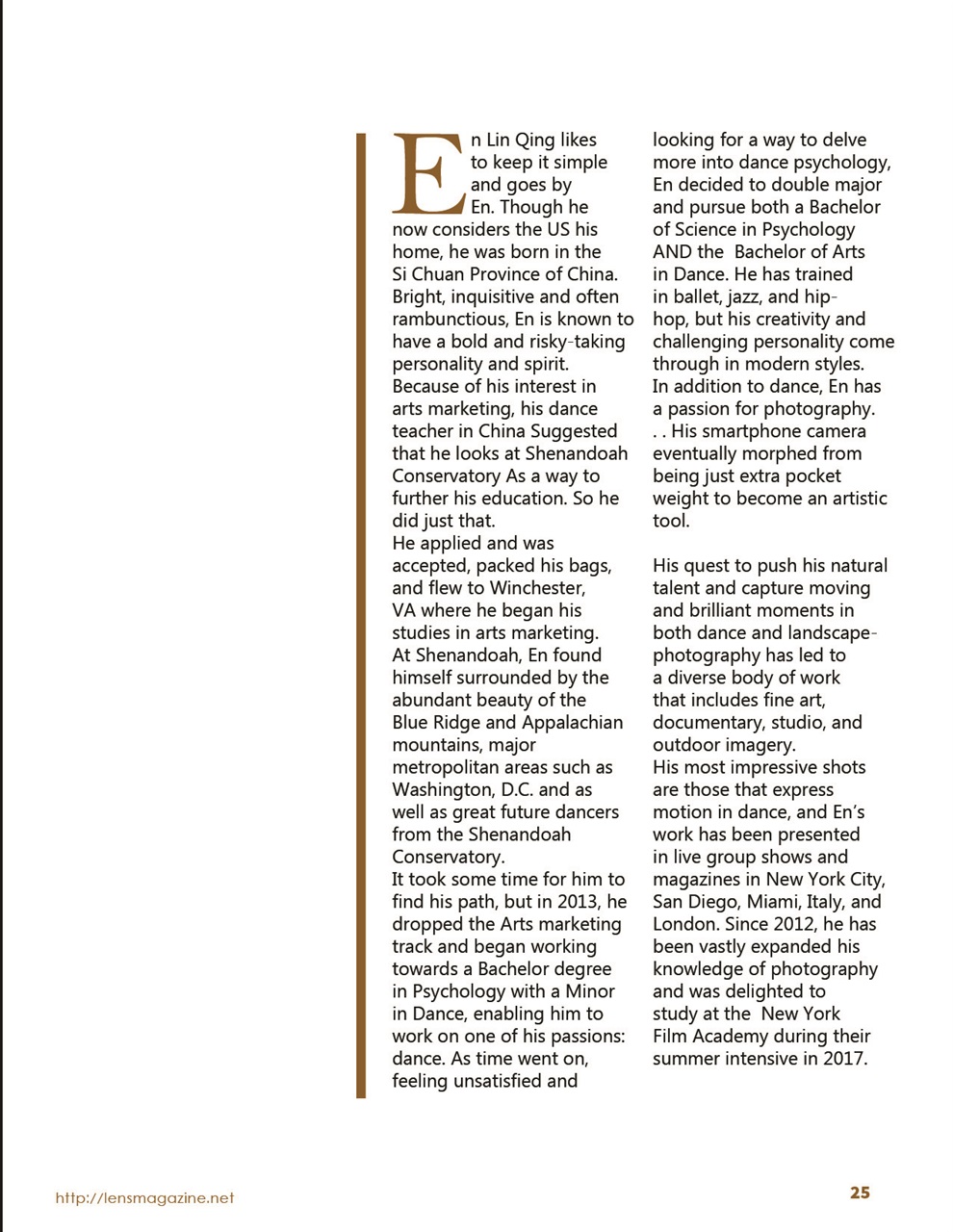 Lens Magazine Preview Pages