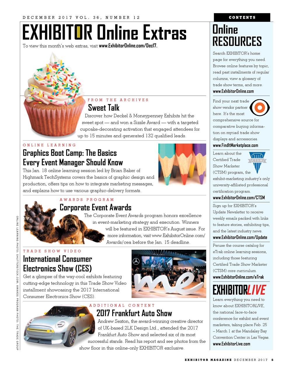 EXHIBITOR Magazine Preview Pages