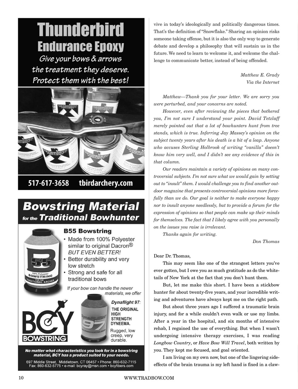 Traditional Bowhunter Magazine Preview Pages