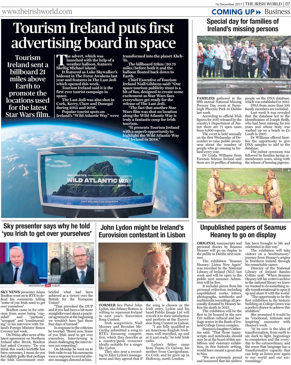 Irish World Preview Pages