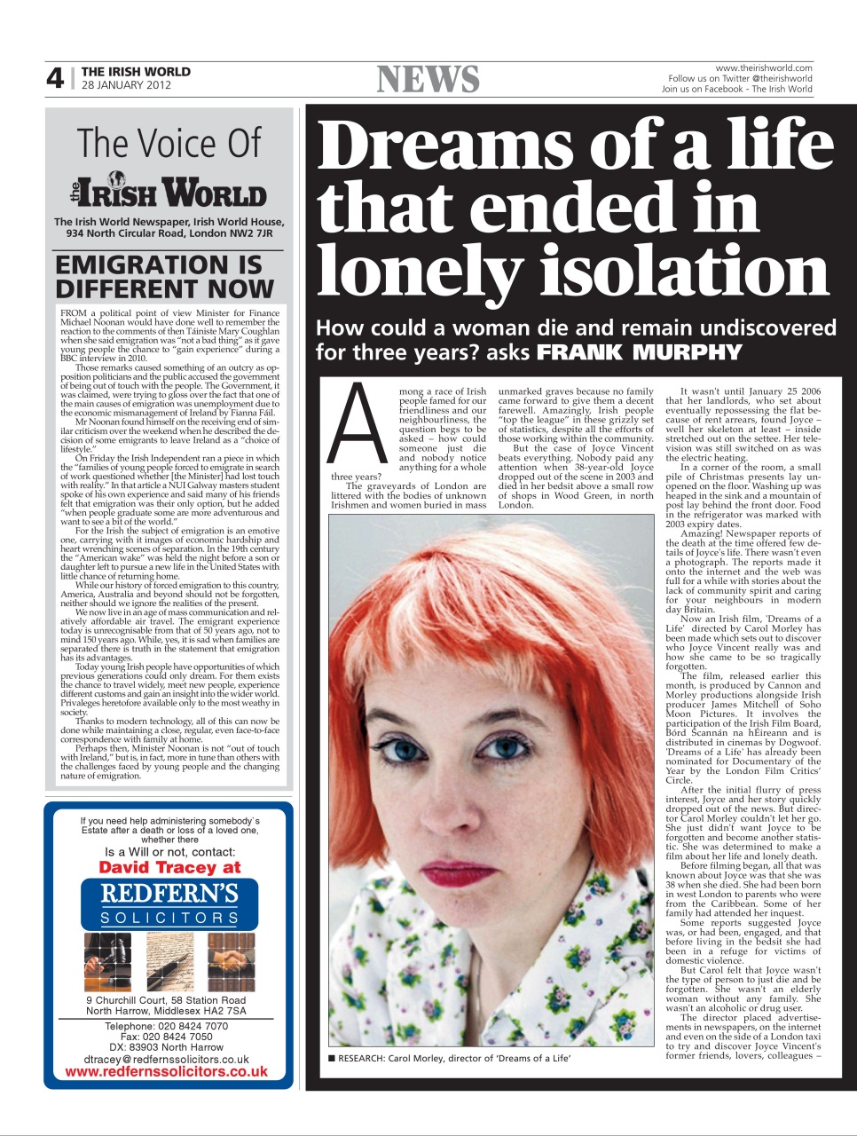 Irish World Preview Pages