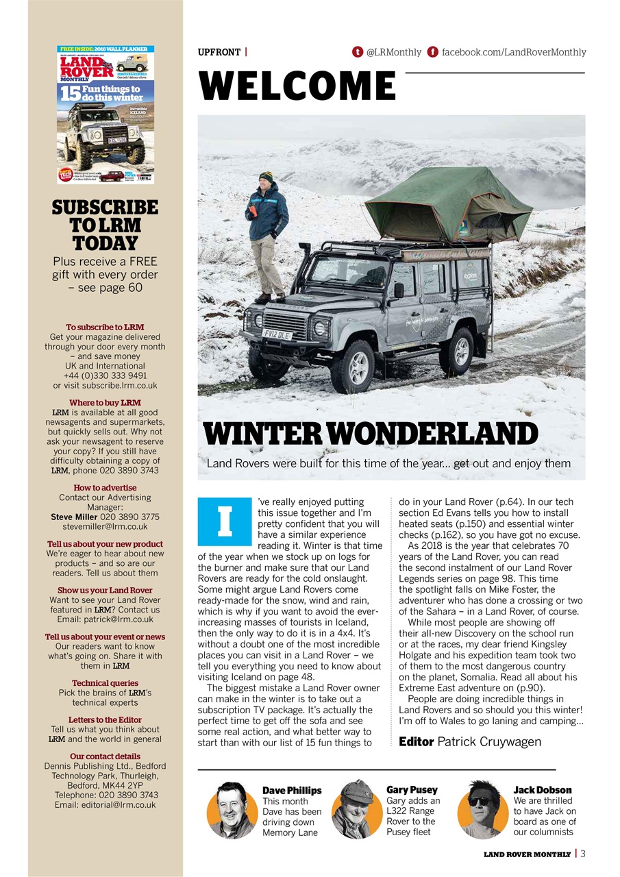 Land Rover Monthly Preview Pages