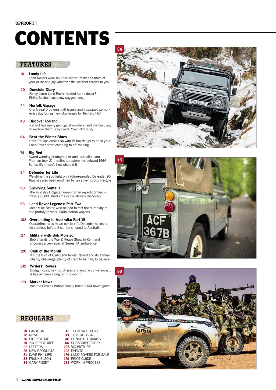 Land Rover Monthly Preview Pages