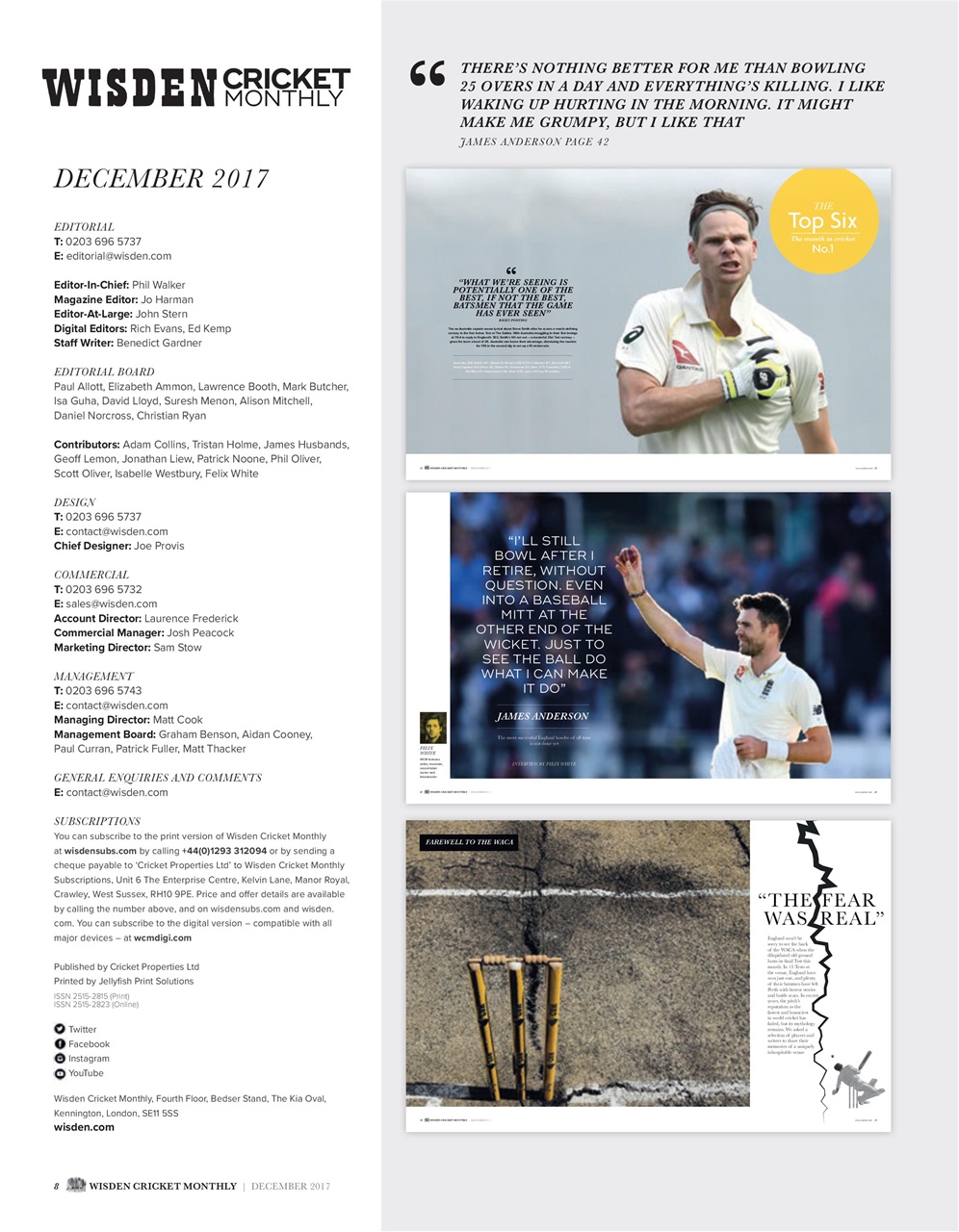Wisden Cricket Monthly Preview Pages