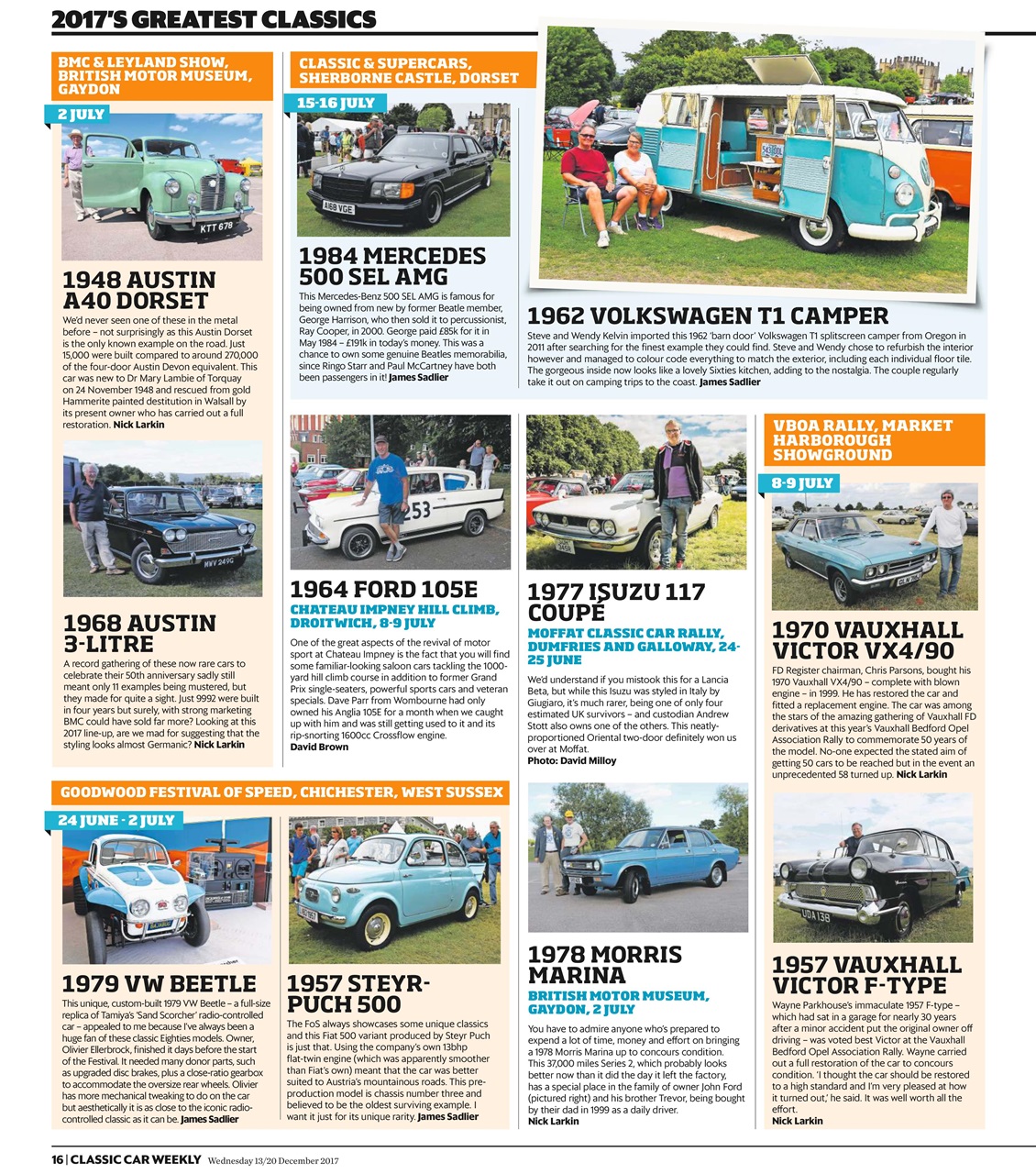 Classic Car Weekly Preview Pages