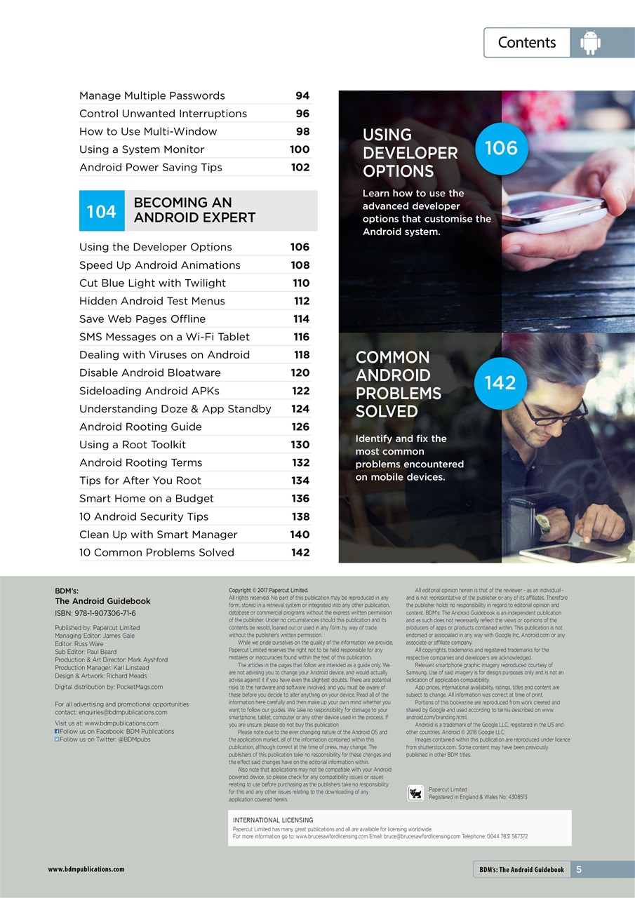 Android User Preview Pages