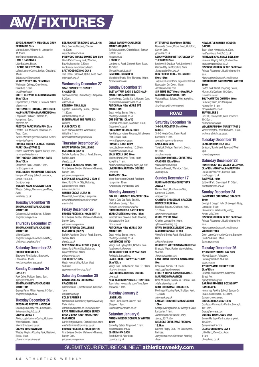 AW – Athletics Weekly Magazine Preview Pages