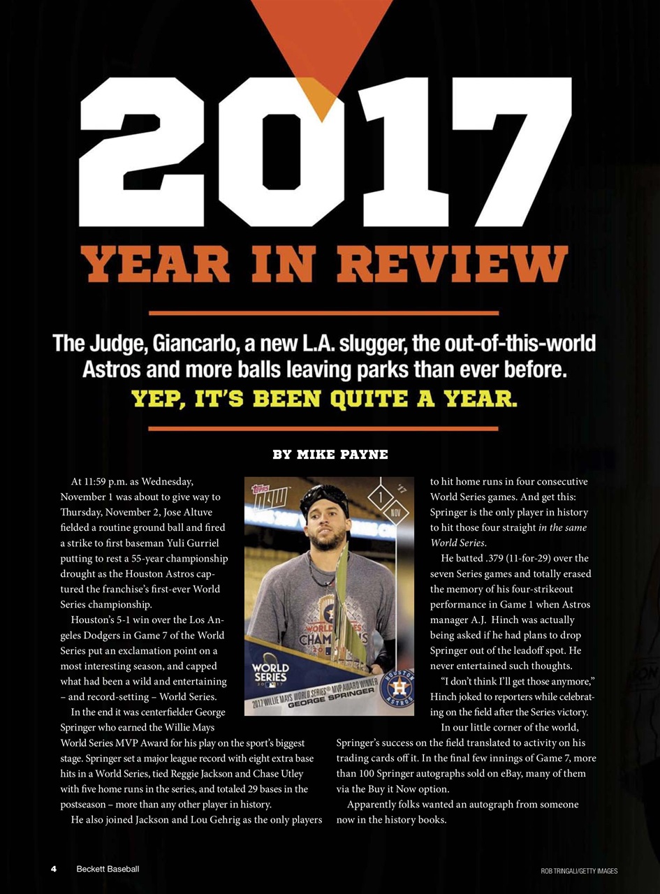 Beckett Baseball Magazine Preview Pages