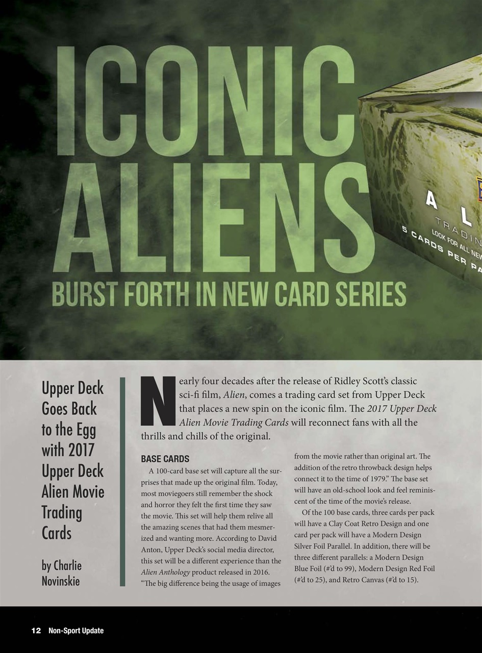 Non-Sport Update Magazine Preview Pages