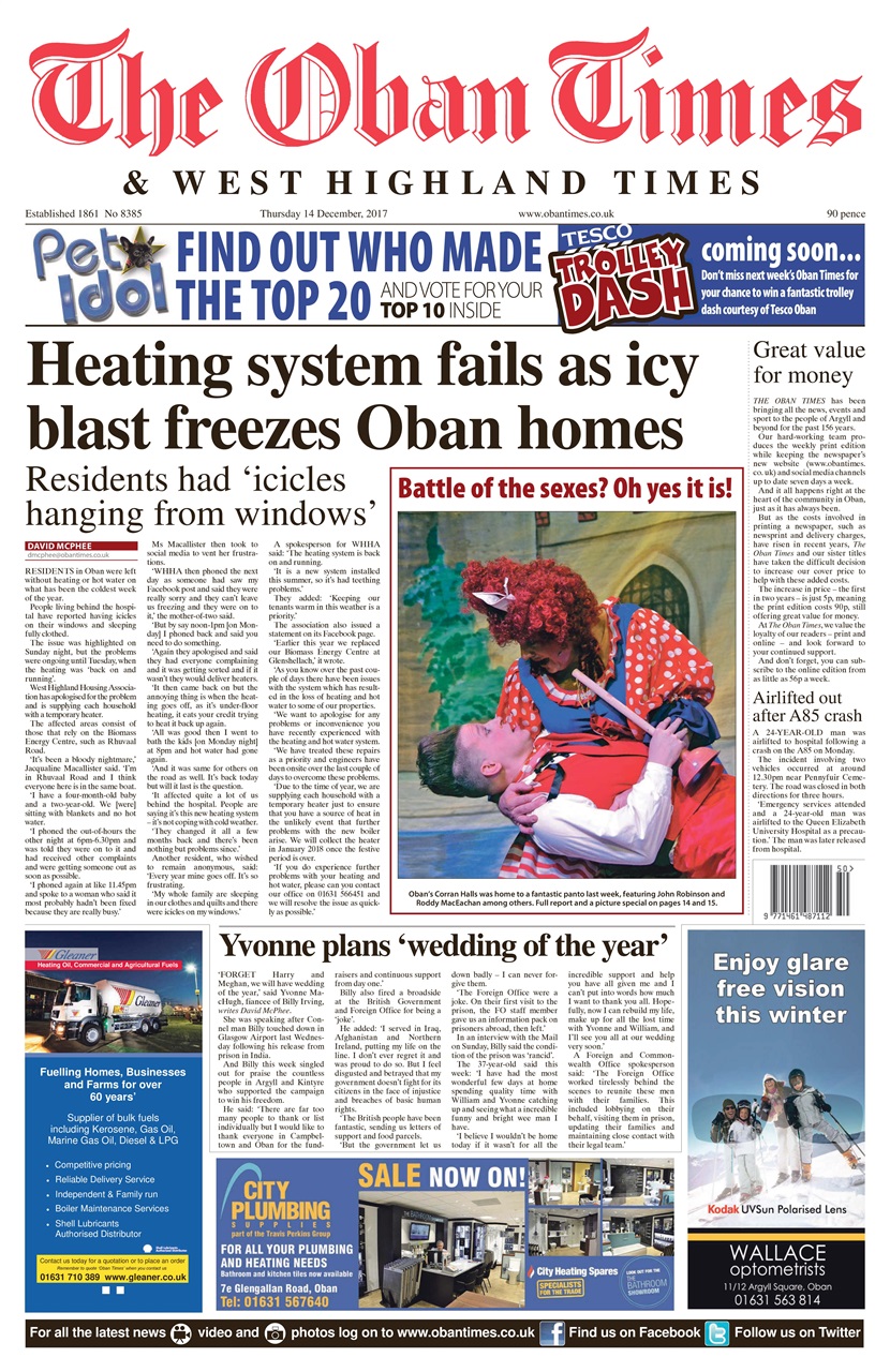 The Oban Times & Lochaber Times Preview Pages