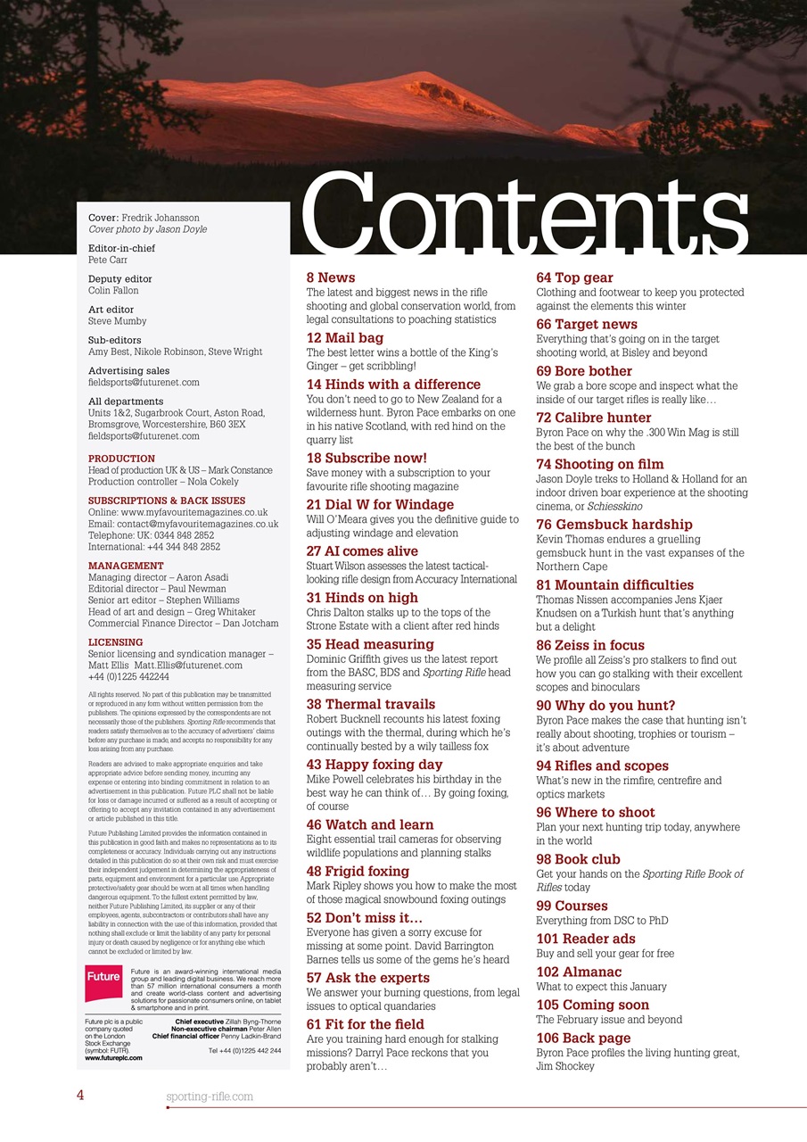 Sporting Rifle Preview Pages