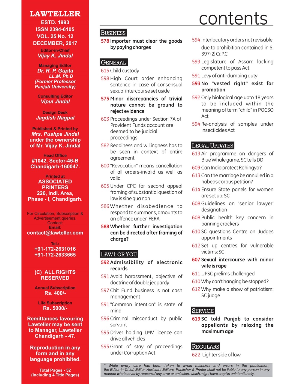 Lawteller – A Legal Awareness Magazine Preview Pages