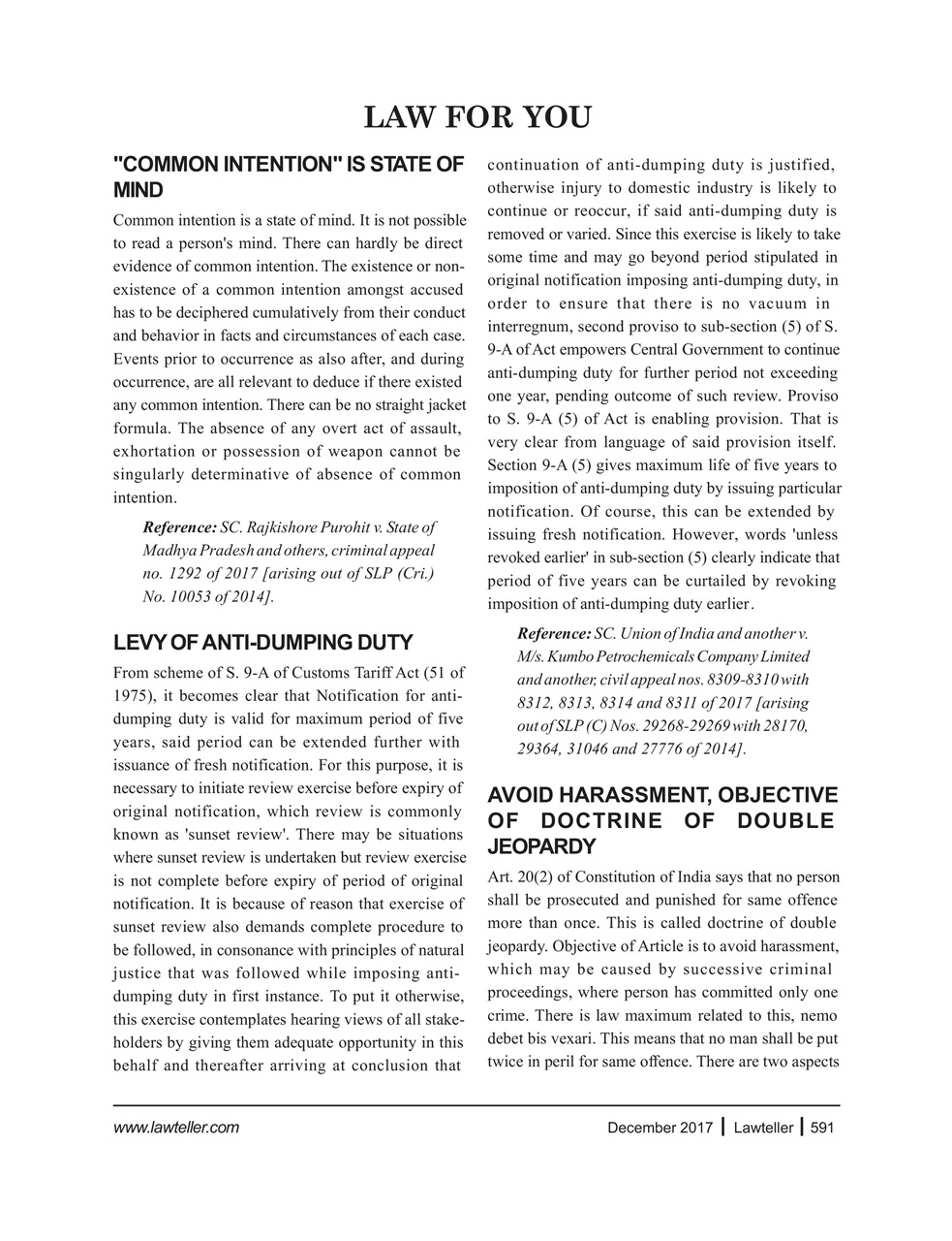 Lawteller – A Legal Awareness Magazine Preview Pages