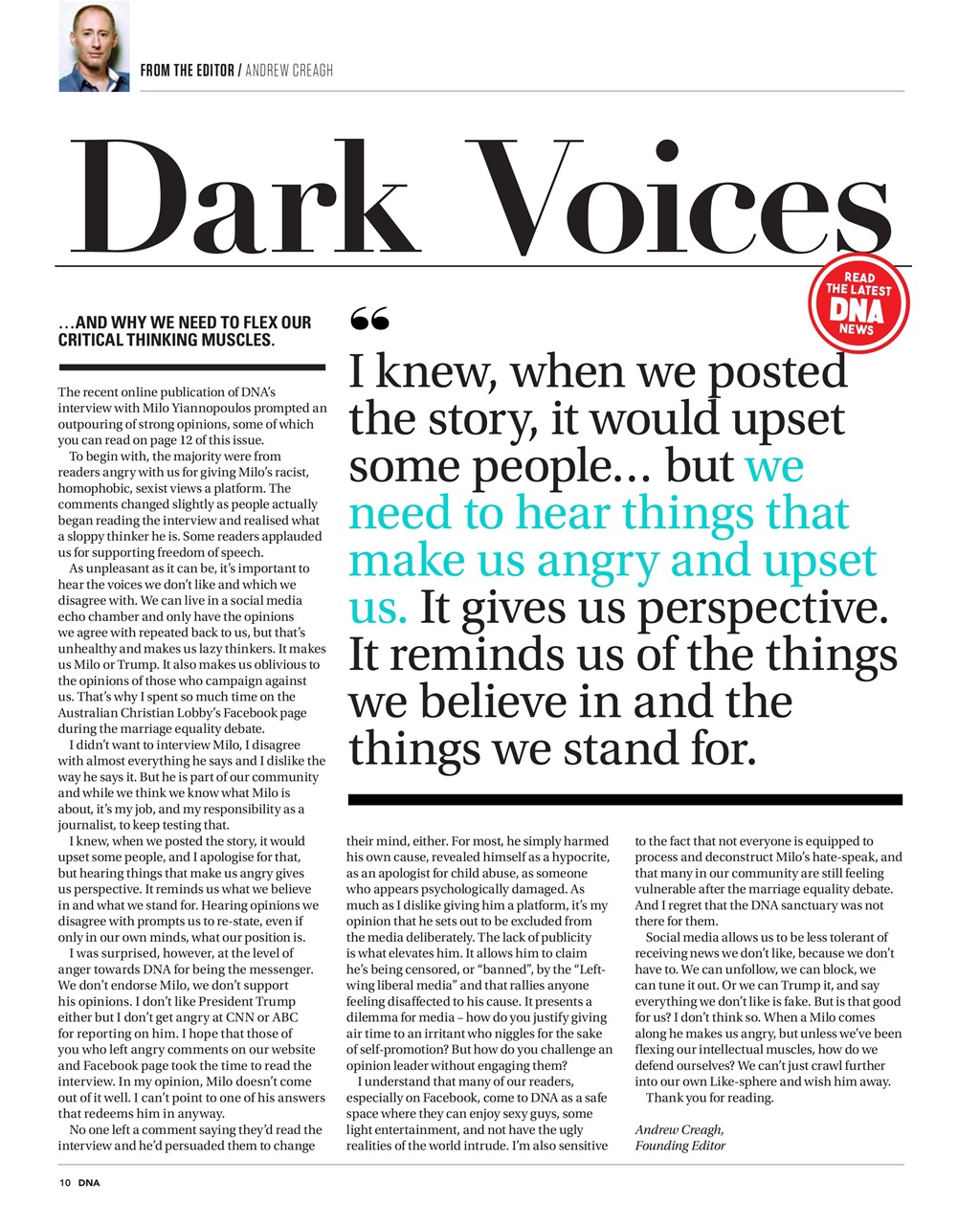 DNA Magazine Preview Pages