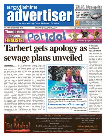 Argyllshire Advertiser issue 15th December 2017