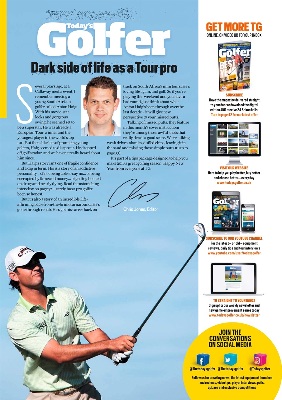 Today's Golfer Preview Pages