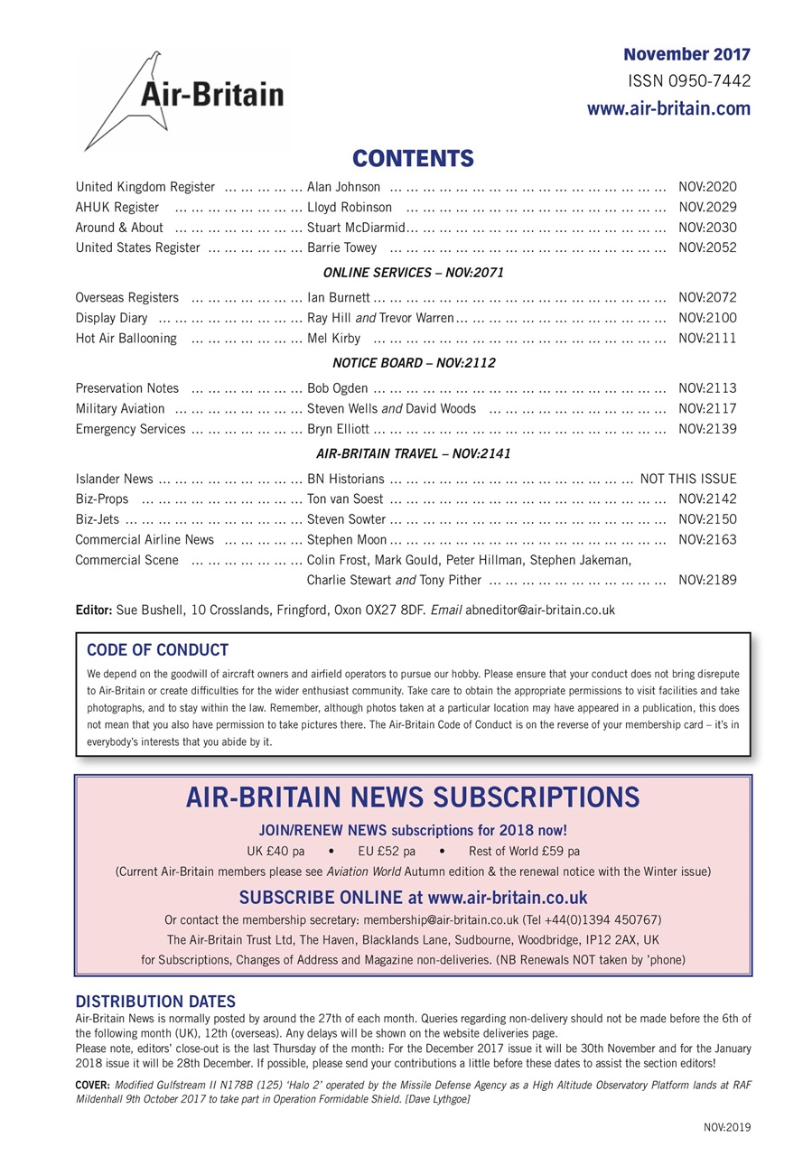 Air Britain News Preview Pages