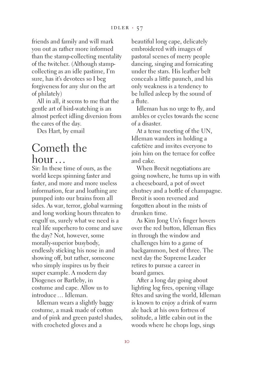 The Idler Magazine Preview Pages