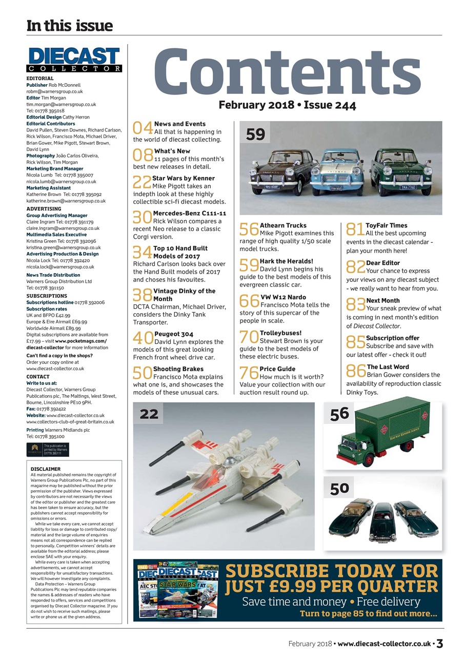 Diecast Collector Preview Pages