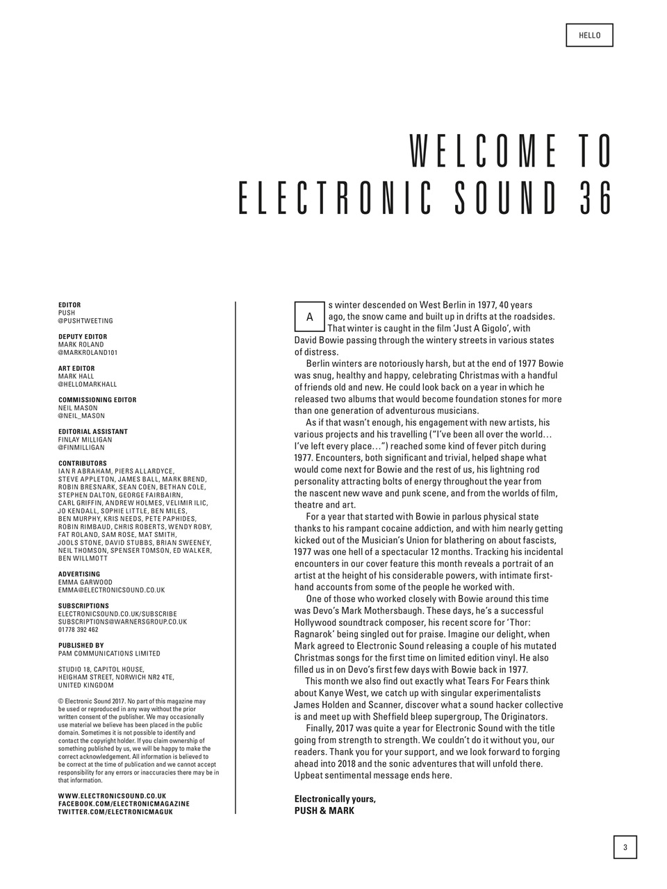 Electronic Sound Preview Pages