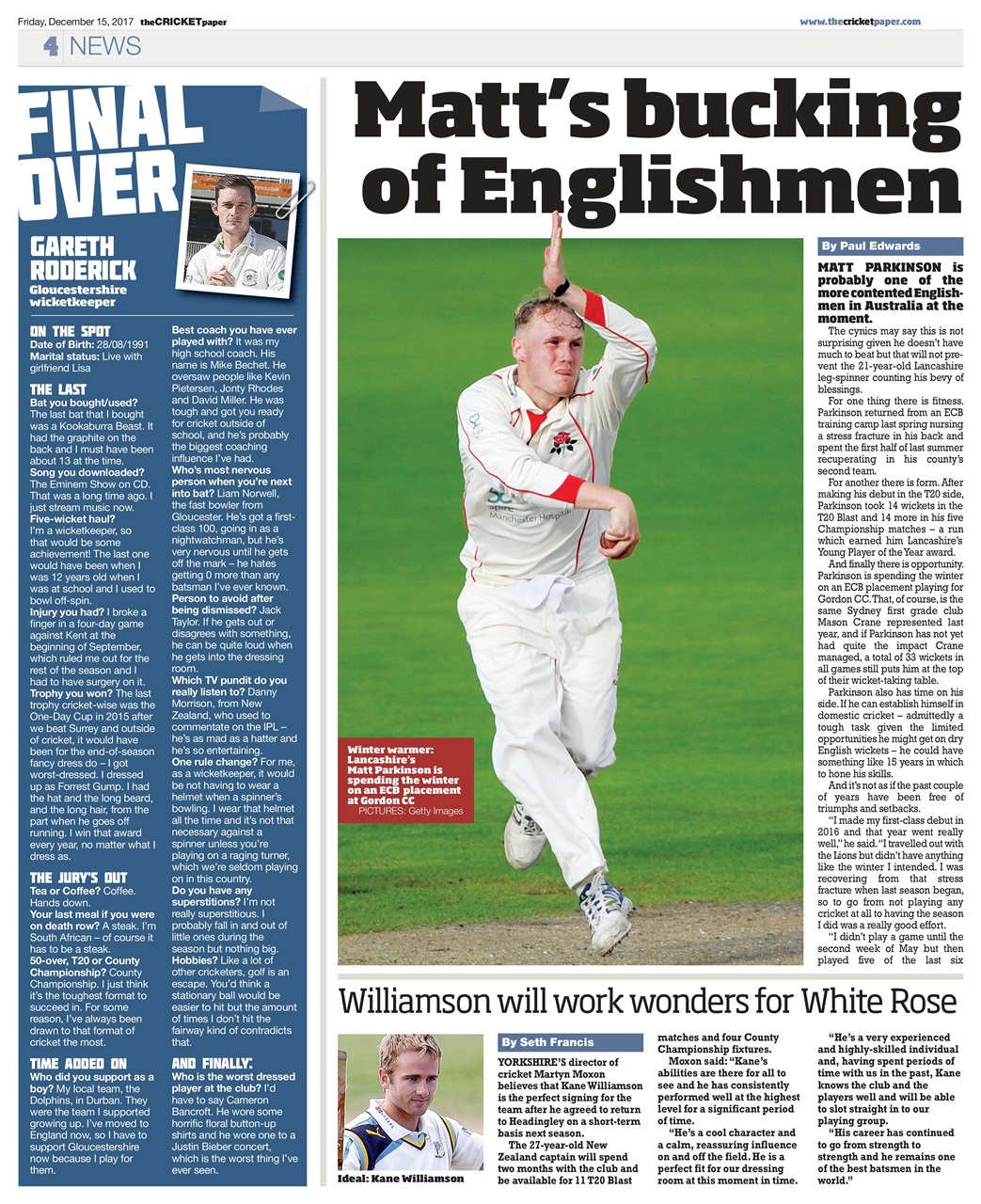The Cricket Paper Preview Pages