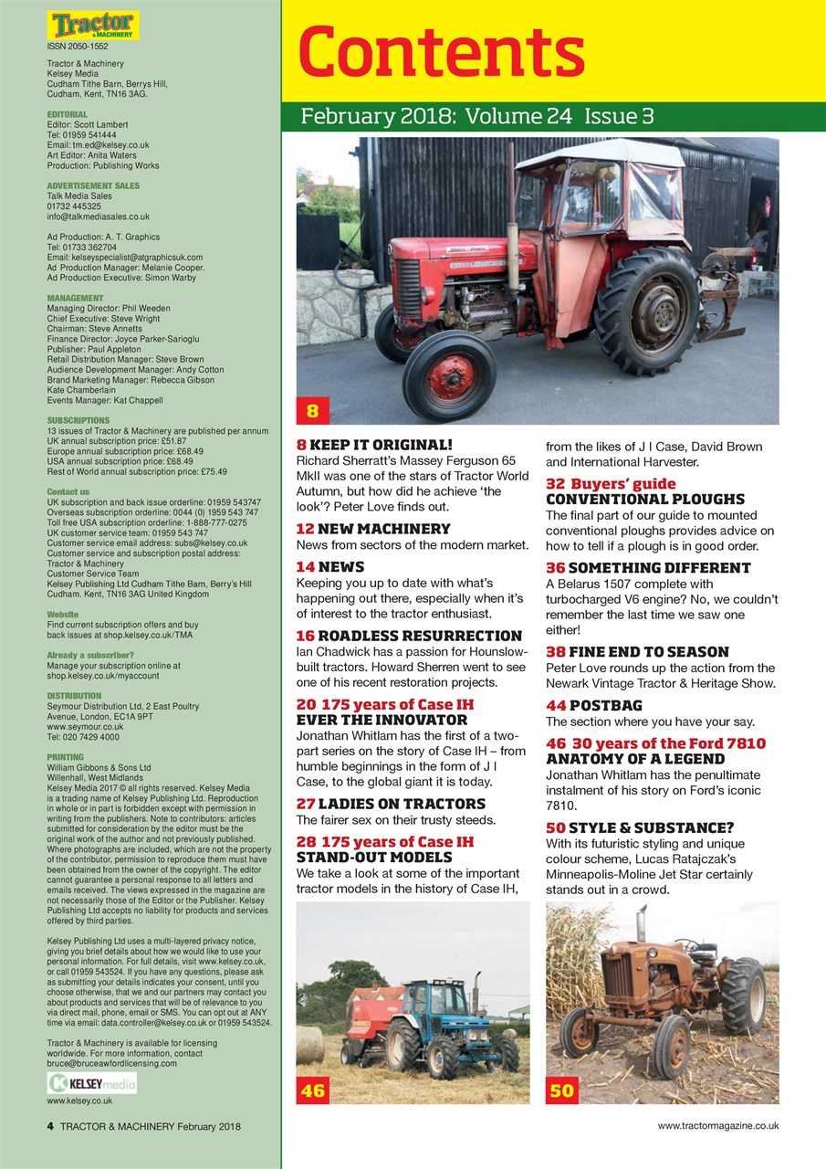 Tractor & Machinery Preview Pages