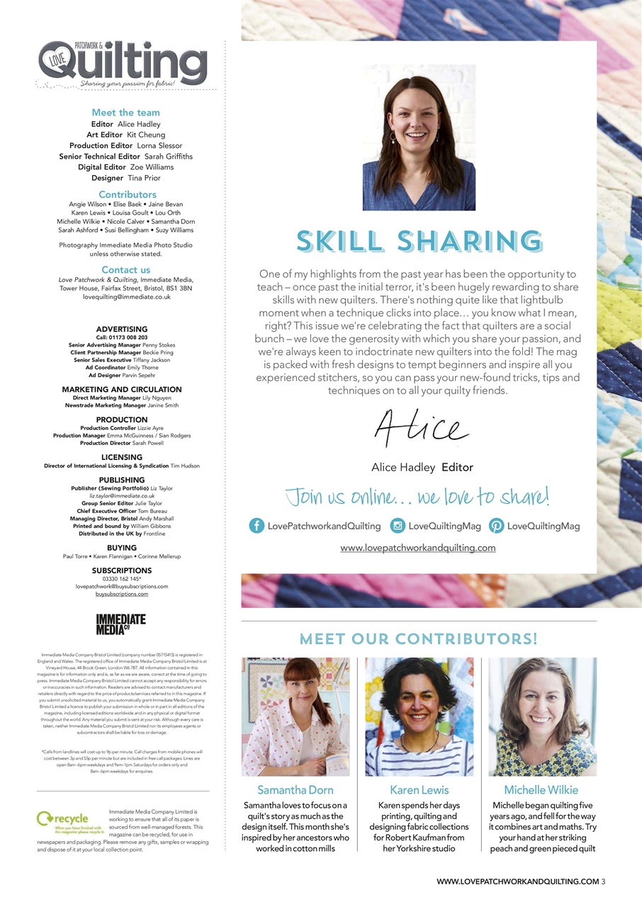 Love Patchwork & Quilting Preview Pages